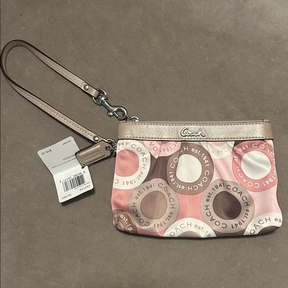 Coach Multicolor Circle Pattern Wristlet